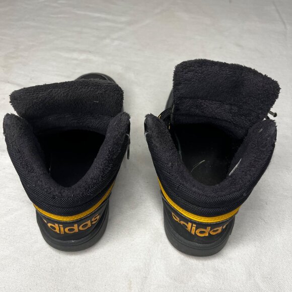 Adidas Black & Yellow High-Top Sneakers Size 3  APH 281001  A:1F7736 - Picture 12 of 14